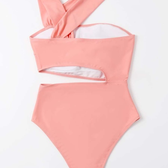 Cut out strappy monokini boho Lilac One Piece Swim - Picture 9 of 11